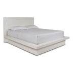 New Classic Furniture Vexa White High Gloss 4-Piece Bedroom Set with Nightstand