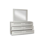 New Classic Furniture Vexa White High Gloss 4-Piece Bedroom Set with Nightstand