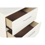 New Classic Furniture Vexa White High Gloss 4-Piece Bedroom Set with Nightstand