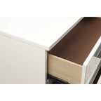 New Classic Furniture Vexa White High Gloss 4-Piece Bedroom Set with Nightstand