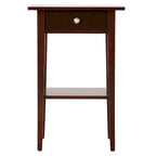 Wood Nightstand with Drawer