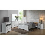 Louis Philippe Upholstered Wood King Panel Bed