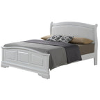 Louis Philippe Upholstered Wood King Panel Bed