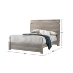 Wood Grain Surface Bed, Weathered Grey