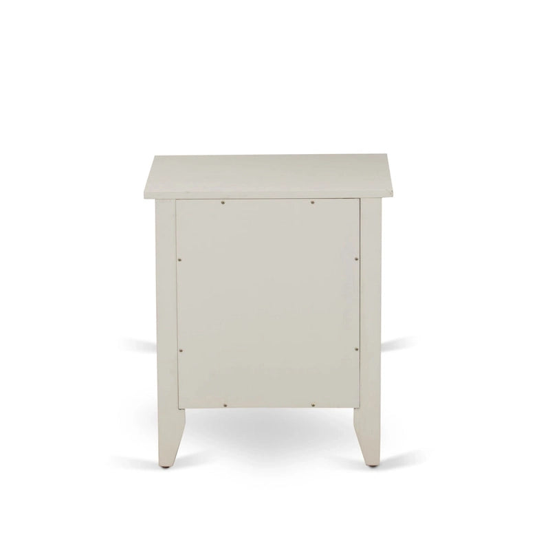 King Bedroom Set with 1 Bed and a Wire Brushed Butter Cream End Table - Mist Beige Linen Fabric Bed(Pieces Option)
