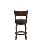 Commercial Upholstered Wooden Swivel Counter Stool