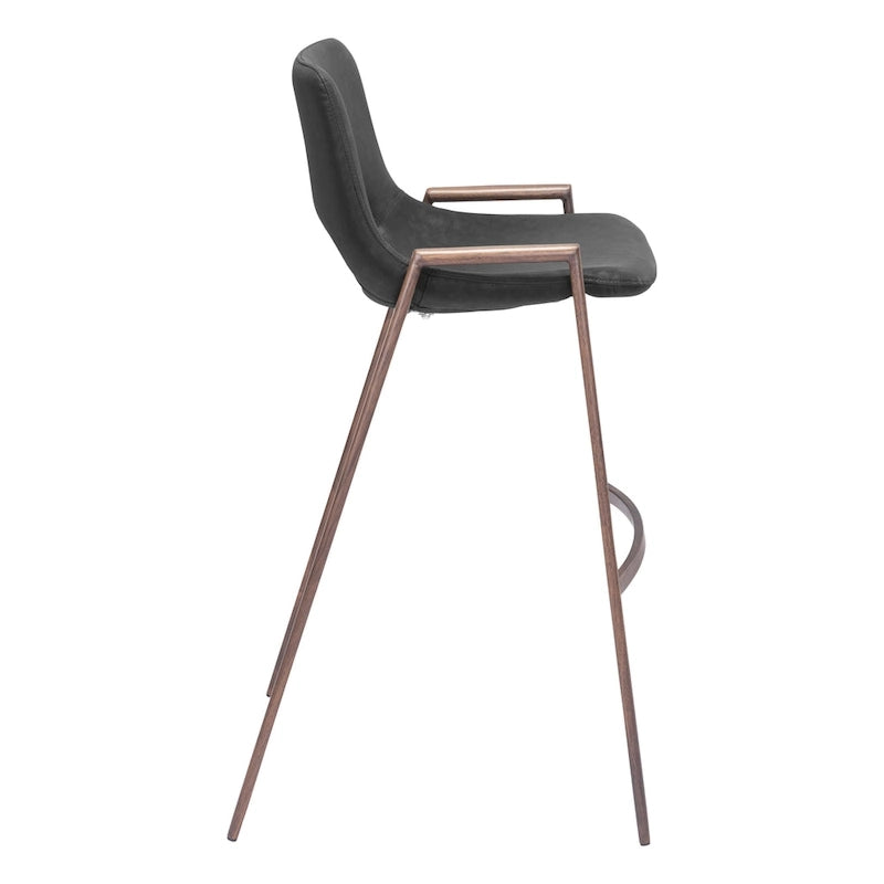 Modern Barstool in Black and Walnut