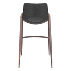 Modern Barstool in Black and Walnut