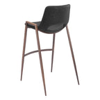 Modern Barstool in Black and Walnut