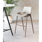 Modern Barstool in Black and Walnut