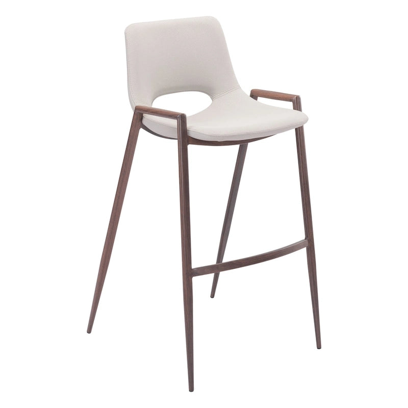 Modern Barstool in Black and Walnut