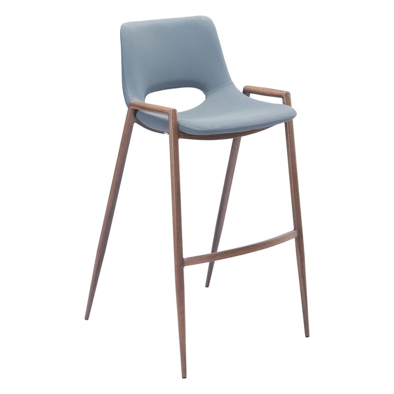 Modern Barstool in Black and Walnut