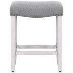 Jameson Upholstered Polyester Antique White 24 Inch Counter Stool