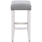 Jameson Upholstered Polyester Antique White 24 Inch Counter Stool