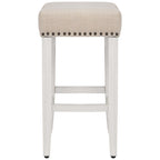 Jameson Upholstered Polyester Antique White 24 Inch Counter Stool