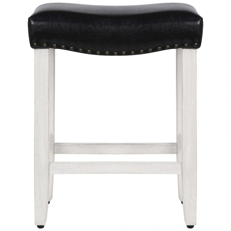 Jameson Upholstered Polyester Antique White 24 Inch Counter Stool