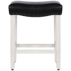 Jameson Upholstered Polyester Antique White 24 Inch Counter Stool