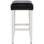 Jameson Upholstered Polyester Antique White 24 Inch Counter Stool