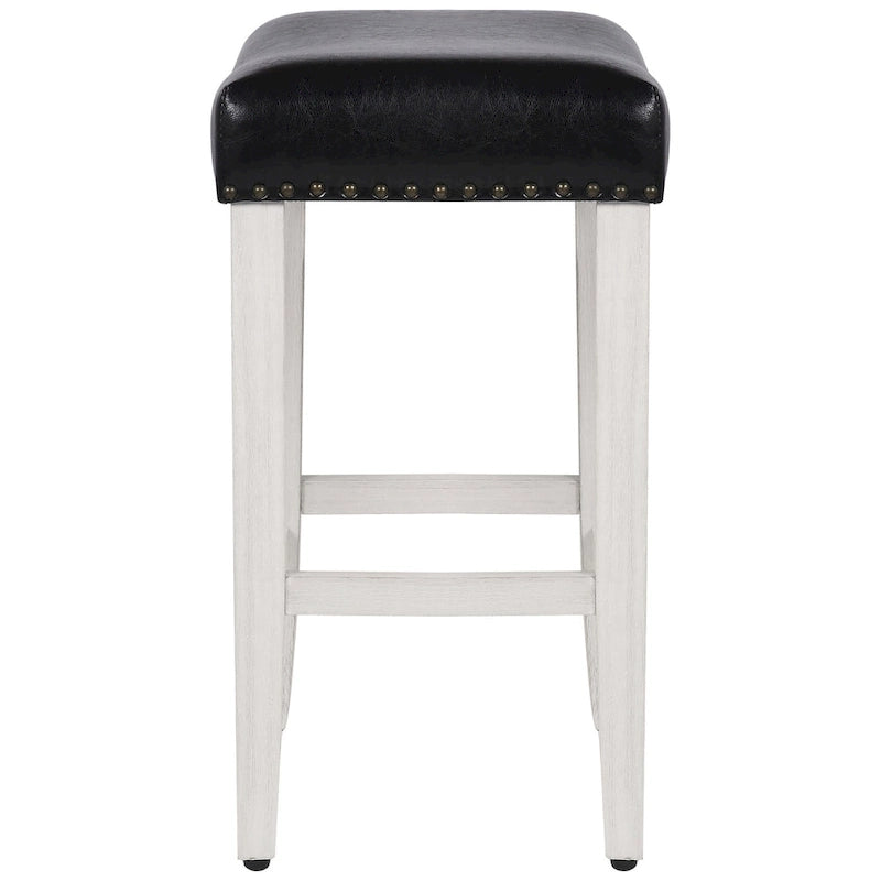 Jameson Upholstered Polyester Antique White 24 Inch Counter Stool