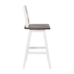 Modern Farmhouse Wooden Swivel Counter Stool