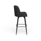 2 Pack Metal Barstool with Swivel Vinyl Upholstered Bucket Seat and Footrest - 18.5D x 18.5W x 42.5H