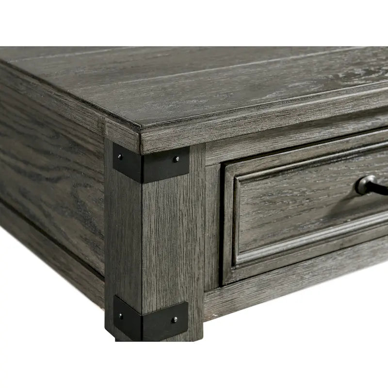 Foundry Brushed Pewter End Table