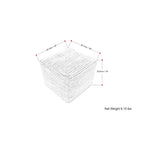 WYNDENHALL Bayhill Boho Square Pouf in Cream Polystyrene Filling