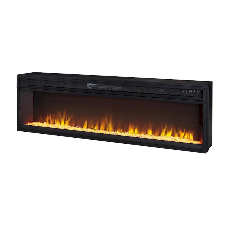 Entertainment Accessories 57-inch Wide Black Fireplace Insert