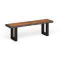Rustic Oak Solid Wood U-Shaped Dining Bench