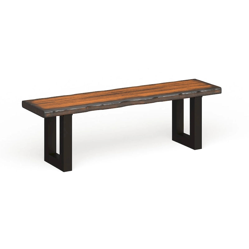Rustic Oak Solid Wood U-Shaped Dining Bench