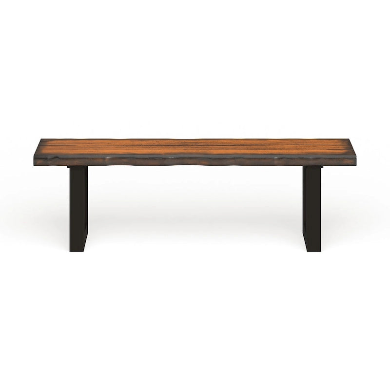 Rustic Oak Solid Wood U-Shaped Dining Bench