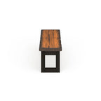 Rustic Oak Solid Wood U-Shaped Dining Bench