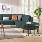 Metal and Glass Round Accent Side Table