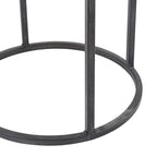 Metal and Glass Round Accent Side Table