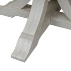 Farmhouse Reimagined Antique White 5 Piece Pedestal Table Set