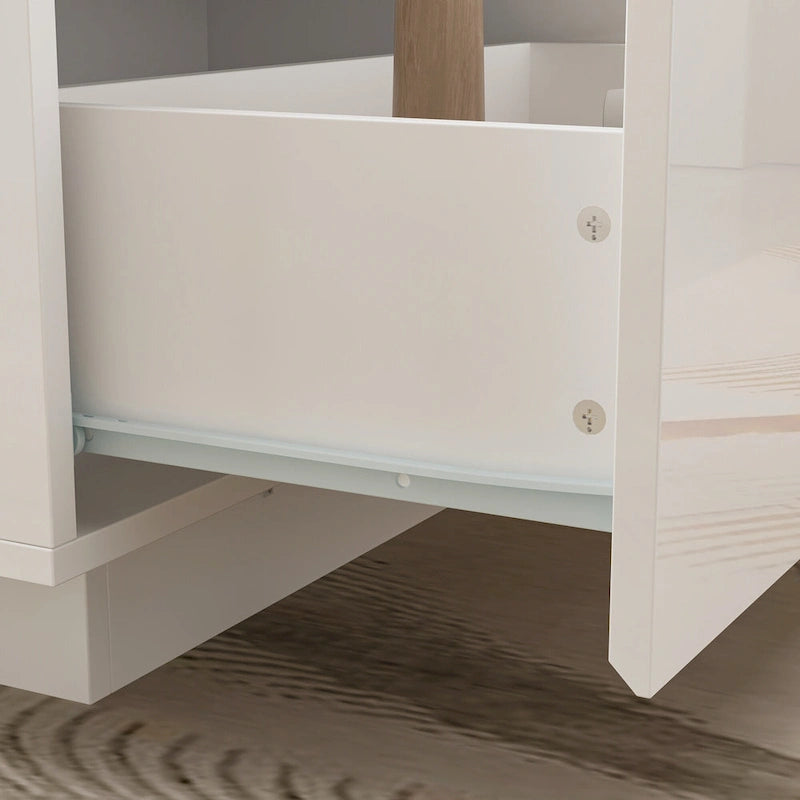 Coffee Table Storage High Gloss Coffee Tables LED Lighting Cocktail - 47.4W