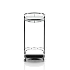 Daxton Modern Chrome Glass Top Serving Cart with Casters by Furniture of America