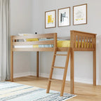 Twin Size Low Loft Bed for Kids