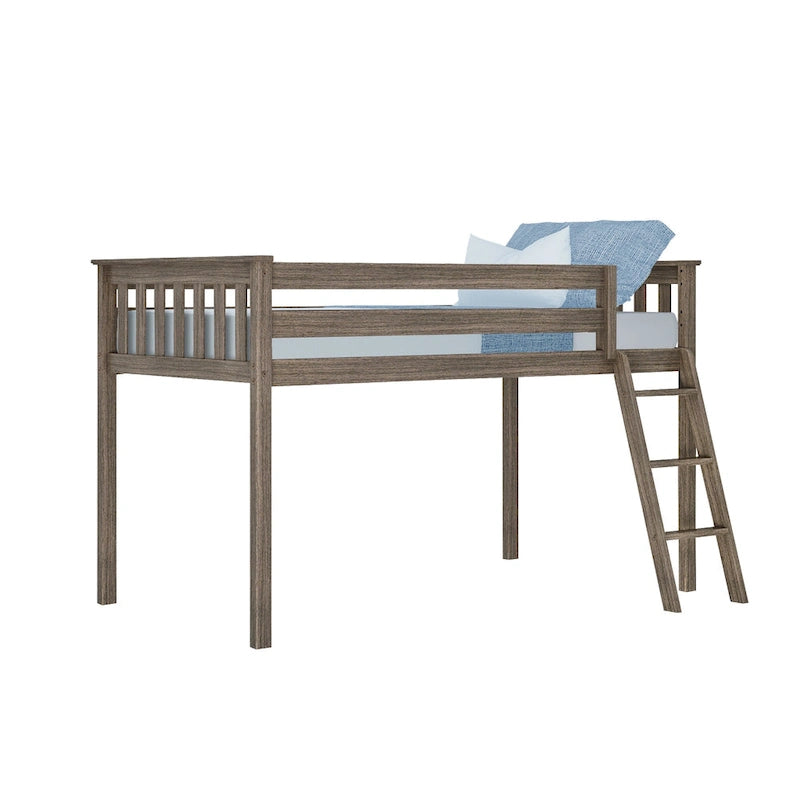 Twin Size Low Loft Bed for Kids