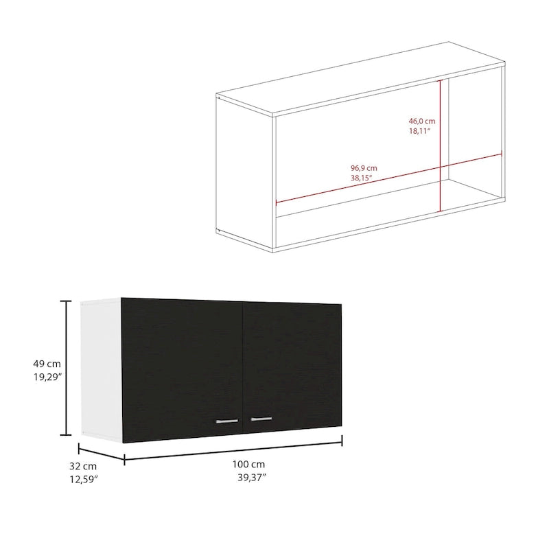 TUHOME Napoles Double Door Wall-Mounted Storage Cabinet - N/A