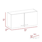 TUHOME Napoles Double Door Wall-Mounted Storage Cabinet - N/A