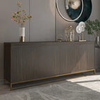 Clihome Furniture Wood 4-Door Accent Cabinet