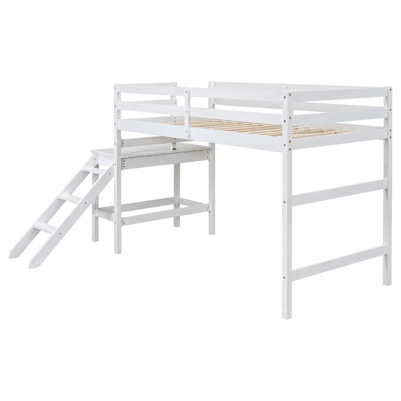 Loft Bed with Platform,ladder
