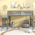 Loft Bed with Platform,ladder