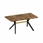 Retro Rectangular Dining Table with Carole Top and Black Embossed Center Plate
