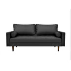 Faux Leather Mid-Century Modern Sofa