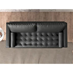 Faux Leather Mid-Century Modern Sofa