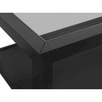 Cordero Wood and Glass Top 48-Inch Wide Coffee Table with Shelf Storage