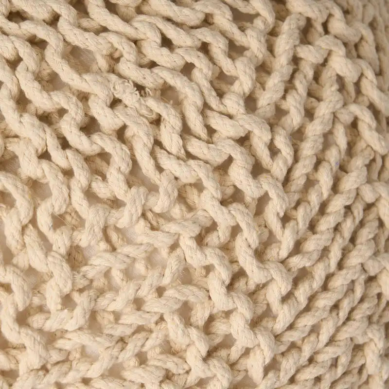Barwick Indoor And Outdoor Knitted Round Pouf by Christopher Knight Home