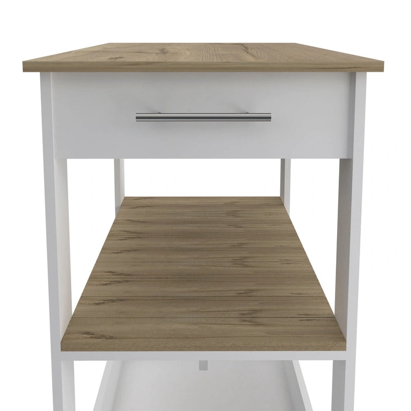 TUHOME Cala Kitchen Island 46 Kitchen Island with 2 Drawers
